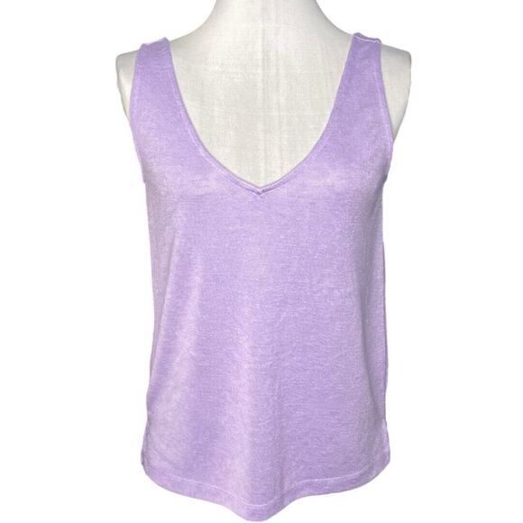 PJ Salvage V-Neck Tank Top Womens XS‎ Loungewear Casual Minimalist Cozycore Soft - Picture 1 of 10